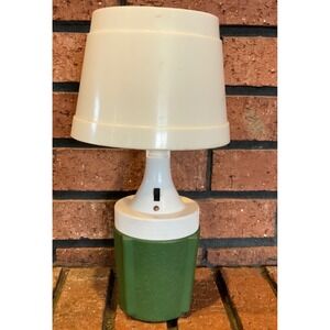 Vintage Ray O Vac 70s Green Portable Table Lamp Camping Light